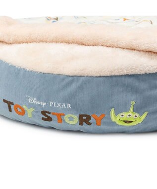PET PARADISE ディズニー トイ・ストーリー 遠赤外線 ボア 丸型寝袋 《総柄》 ホワイト