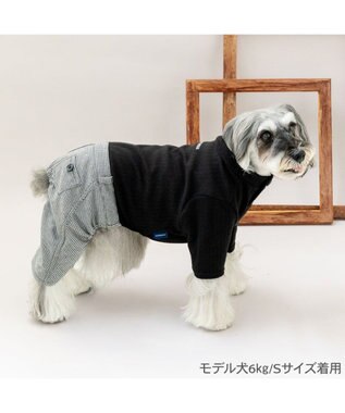 PET PARADISE J.PRESS ちどり柄 パンツつなぎ 小型犬 ブラック