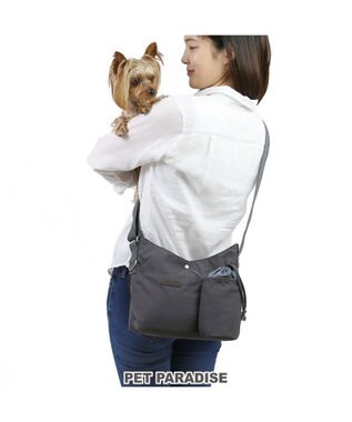 PET PARADISE ペットパラダイス お散歩ショルダーバッグ ≪グレー≫