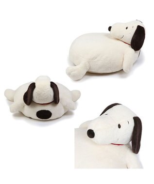 PET PARADISE 【ネット店限定 再入荷】 スヌーピー おなか デラックスクッション 100×51㎝ ホワイト