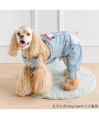 PET PARADISE スヌーピー ライトデニム オーバーオール 中型犬 大型犬 ライトインディゴブルー