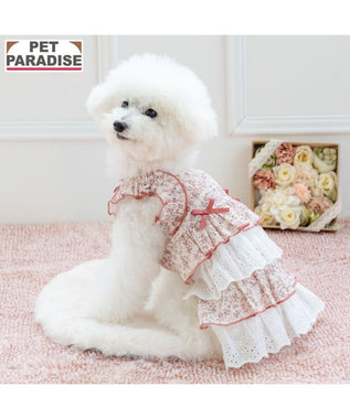 PET PARADISE ペットパラダイス 小花 ふりふり ワンピース 小型犬