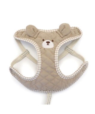 PET PARADISE ペットパラダイス くまちゃん 顔 リード付きハーネス Ｓ 小型犬 ブラウン