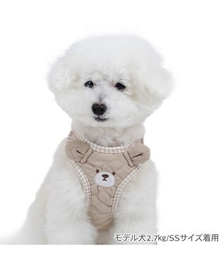 PET PARADISE ペットパラダイス くまちゃん 顔 リード付きハーネス Ｓ 小型犬 ブラウン