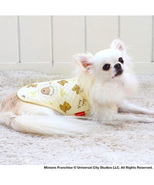 PET PARADISE ミニオン ティム キルティング ベスト 《お花》 小型犬 ホワイト