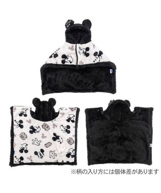 PET PARADISE ディズニー ミッキーマウス 白黒 着る毛布 小型犬 ホワイト×ブラック