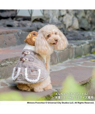 PET PARADISE ミニオン ティム ベスト 《チェック柄》 小型犬 茶
