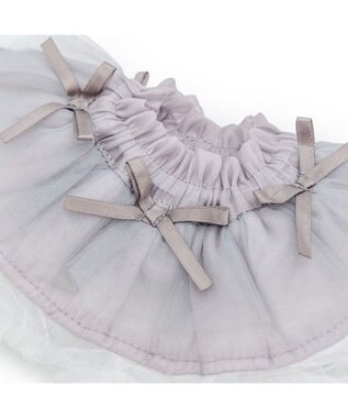 PET PARADISE cherircouture ビッグリボン スタイ 《グレー》 小型犬 グレー