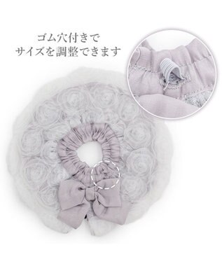 PET PARADISE cherircouture ビッグリボン スタイ 《グレー》 小型犬 グレー