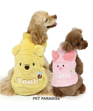 PET PARADISE ディズニー くまのプーさん お顔ハーフジップベスト 中型犬 くまのプーさん