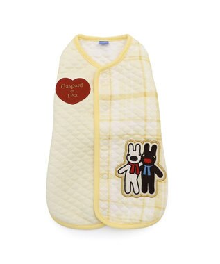 PET PARADISE リサとガスパール チェック キルトベスト 小型犬 ホワイト×イエロー
