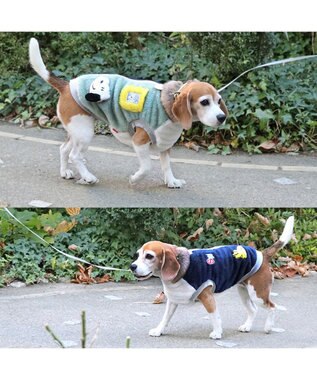 PET PARADISE スヌーピー 背中開きジップ ベスト 《マスコット》 中型犬 ブルー