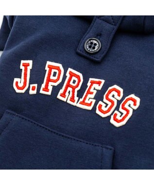 PET PARADISE J.PRESS ロゴ 裏起毛 パーカー 中型犬 ネイビー