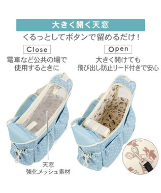 PET PARADISE リサとガスパール 刺繍 スリングバッグ Ｍ ブルー