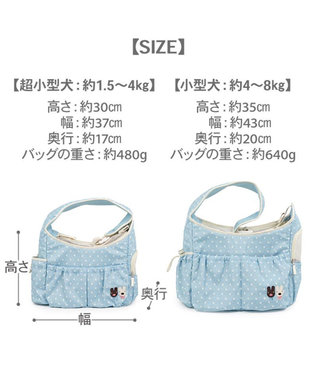 PET PARADISE リサとガスパール 刺繍 スリングバッグ Ｍ ブルー