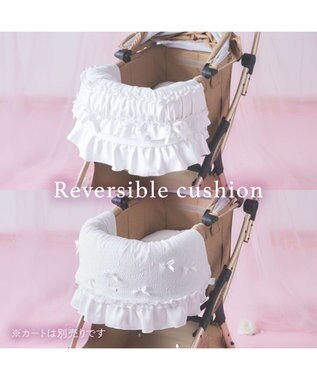 PET PARADISE cherircouture レースフリル カート用 クッション ホワイト