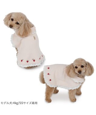 PET PARADISE ペットパラダイス お手軽 ポンチョ 《いちご》 小型犬 ピンク