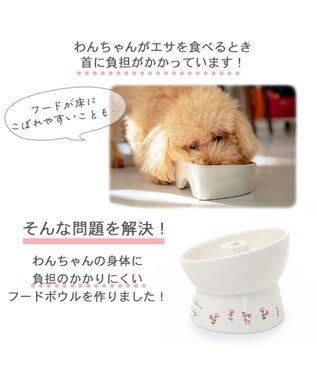 PET PARADISE ペットパラダイス 早食い防止 高さのある フードボウル 《お花 》 お花