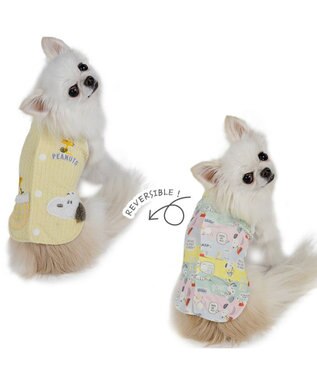 PET PARADISE スヌーピー ウッドストック はじめて ベスト 小型犬 イエロー×パステル