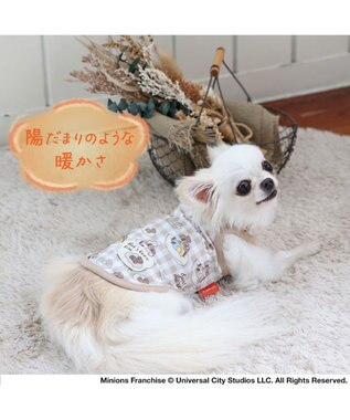 PET PARADISE ミニオン ペティヒート タンクトップ ボブ ティム柄  小型犬 ベージュ