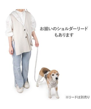 PET PARADISE ペットパラダイス  アクティブハーネス  花柄りぼん ＳＭ 中型犬 オフホワイト