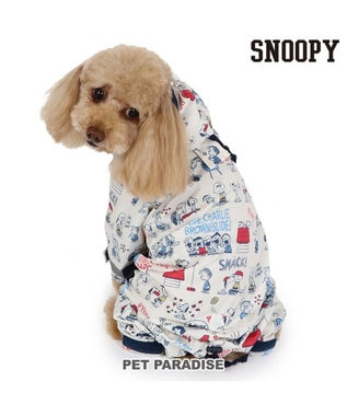PET PARADISE スヌーピー 足付き レインコート《アメリカンビンテージ柄》小型犬
