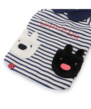 PET PARADISE リサとガスパール ペティヒートDAN Tシャツ 《ボーダー 縞柄》小型犬 ボーダー 縞柄
