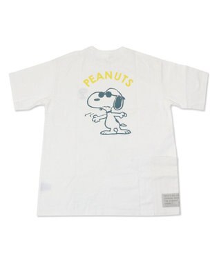 PET PARADISE スヌーピー お揃い Ｔシャツ【オーナー用】 ジョークール ポケット 白~オフホワイト