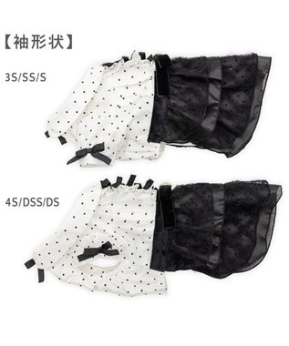 PET PARADISE cherircouture ドットシャツ ワンピース 小型犬 ホワイト×ブラック