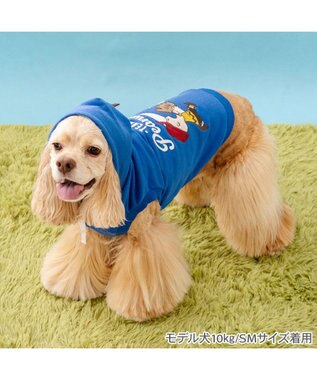 PET PARADISE スヌーピー 野球パーカー 《 ビンテージ 柄》 ブルー 中型犬 大型犬 ブルー