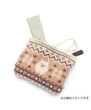 Mother garden マザーガーデン ふわんこ ニットポーチ 12cm×15cm マルチカラー