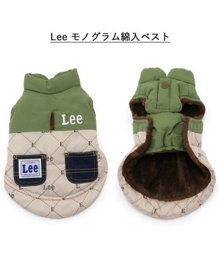 PET PARADISE LEE 綿入ベスト モノグラム 《カーキー》 中型犬 大型犬 カーキ