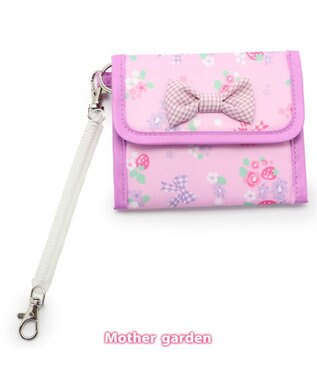Mother garden マザーガーデン 野いちご 折畳み財布 ストラップ付き