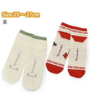 Mother garden しろたん スニーカー丈ソックス 2足セット 《25～27cm》 マルチカラー