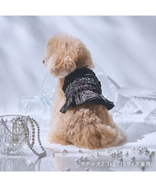 PET PARADISE cherircouture シャーリング キャミソール 《ブラック》 小型犬 ブラック