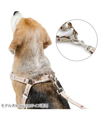 PET PARADISE リサとガスパール  ハーネス&リード ナチュラル Ｍ 大型犬 ベージュ