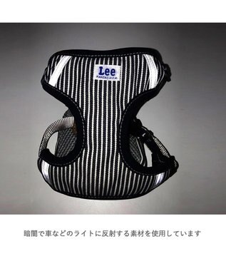 PET PARADISE Ｌｅｅ ヒッコリーリュック付きハーネス【Ｓ】 紺（ネイビー・インディゴ）