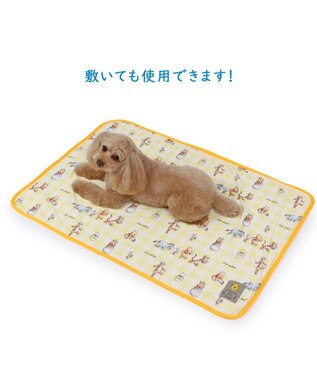 PET PARADISE ディズニー くまのプーさん チェック柄 クールブランケット (90×60cm) 黄