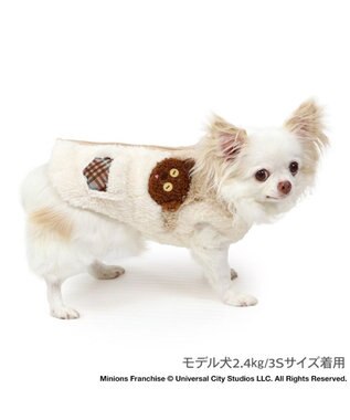 PET PARADISE ミニオン ティム  切替ジップベスト 小型犬 白～オフホワイト