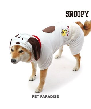 スヌーピー なりきり ベロア ロンパース 【中型犬】