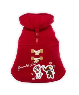 PET PARADISE リサとガスパール 綿入れ ダッフルベスト 中型犬 レッド