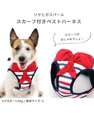 PET PARADISE リサとガスパール ベストハーネス 《トリコロール》 ３Ｓ 小型犬 マルチカラー