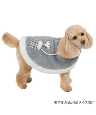 PET PARADISE スヌーピー 手袋 ポンチョ 小型犬 グレー