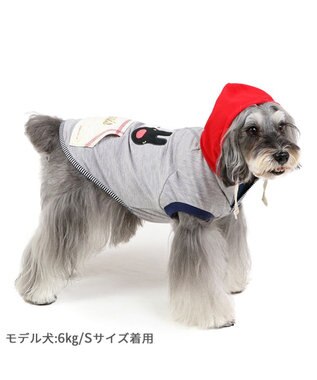 PET PARADISE リサとガスパール マフポケット パーカー  小型犬 グレー