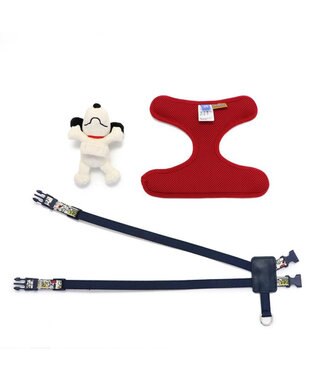 PET PARADISE スヌーピー マスコット付きハーネス Ｓ 小型犬 赤