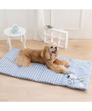 PET PARADISE スヌーピー クール ロールマット 《ブラザー》 Ｌ ライトブルー