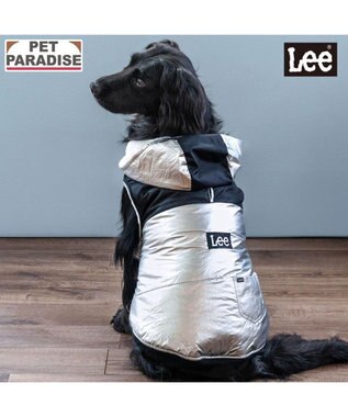 PET PARADISE Lee フード付 綿入れベスト 《シルバー》 中型犬 大型犬