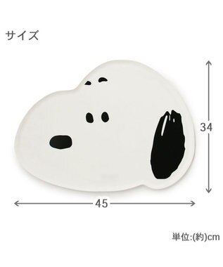 PET PARADISE スヌーピー シリコン フードマット フェイス型 ホワイト