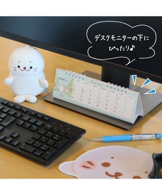 Mother garden しろたん しろたん＆らっこいぬ 2024年 スリム卓上カレンダー スリム卓上カレンダー