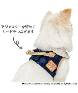 PET PARADISE ミニオン チェック ベスト ハーネス ＳＳ 小型犬 ネイビー